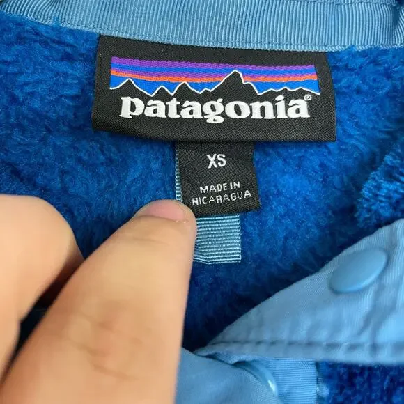 Patagonia Polartec 1/4 snap-T blue outdoor pullover sweater women's size XS - Picture 9 of 16